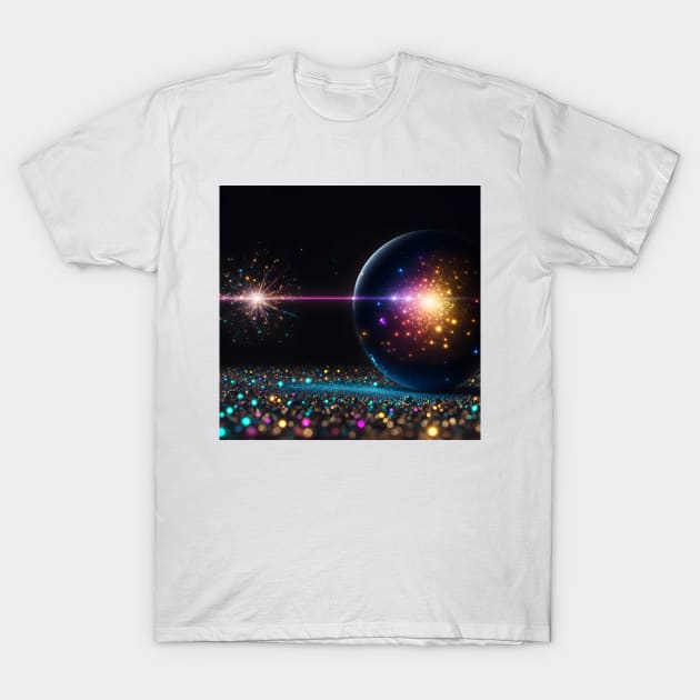 Space marble: galaxy sparkle T-Shirt by Teebevies